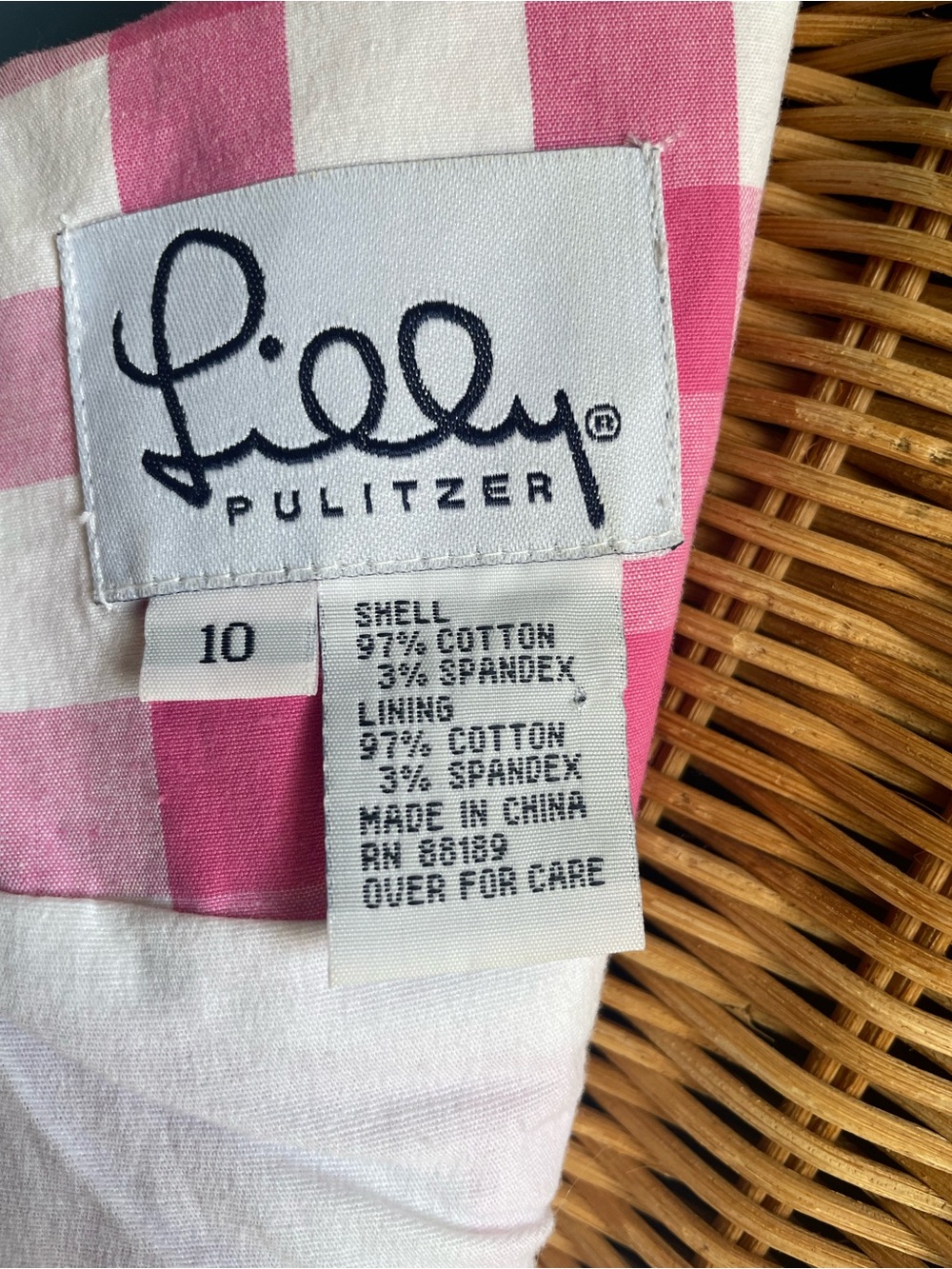Vintage Y2K Lilly Pulitzer Shift Dress Pink White Gingham Daisy’s EUC Size 10 - Picture 9 of 12